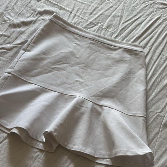 Concept Club White Ruffle Hem Skirt | Tenniscore Y2K Preppy Aesthetic XS - Picture 2 of 5